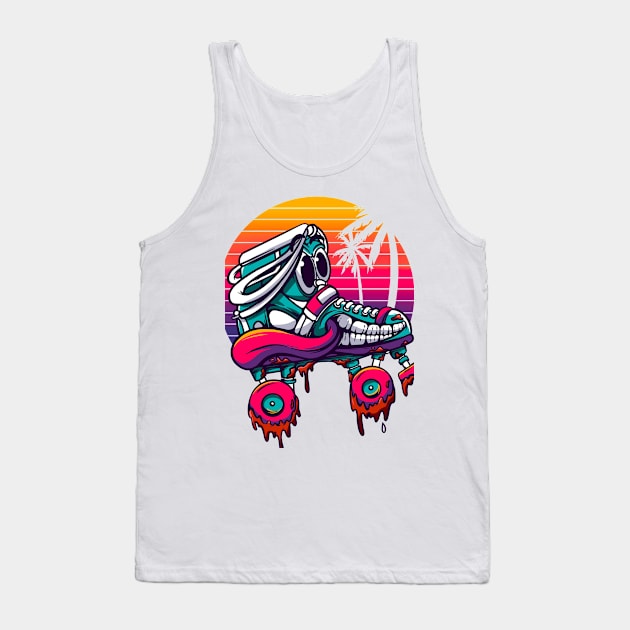 Crazy Rolling Skate Tank Top by footmark studio